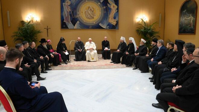Francisco, con los representantes de las distintas confesiones y religiones de Ucrania