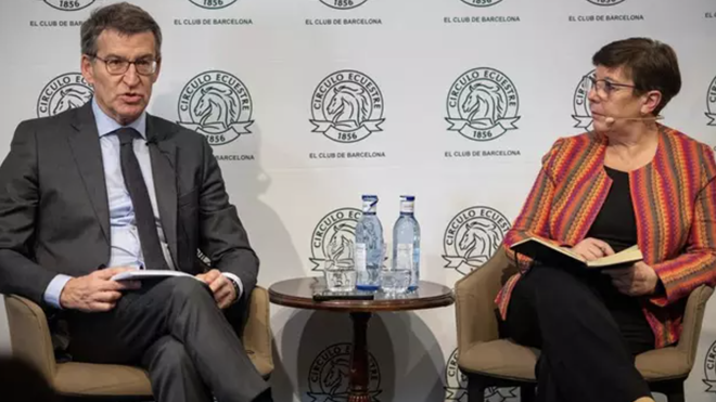 Núñez Feijóo, con Carmen Riego