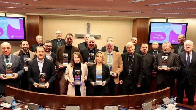 Los premiados de este año, en la sede de la CEE
