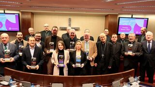 Los premiados de este año, en la sede de la CEE