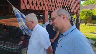 Cardenal Leonardo Steiner y Padre Lucio Nicoletto