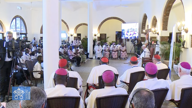 El encuentro en la Nunciatura de Kinshasa