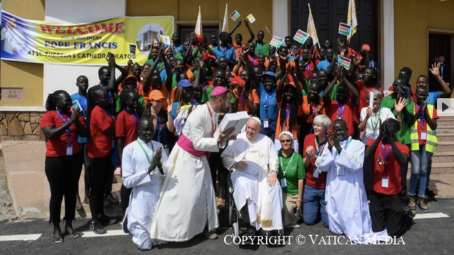 Carlassare, con el Papa Francisco