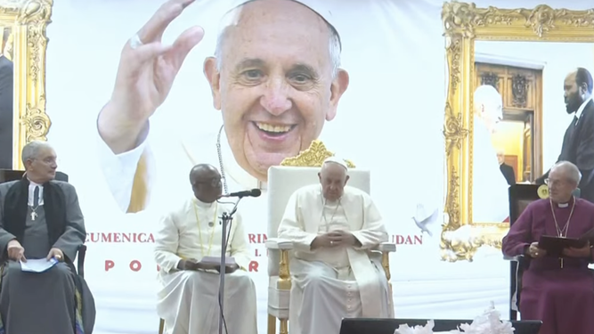 Francisco, Welby y Greenshields, con los refugiados en Sudán del Sur