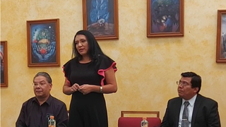 Francisco López, Adriana Martínez, Erick Moncada en el 25 aniversario de Librería Verbum