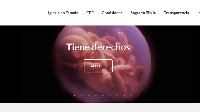 Especial aborto en la web de la Conferencia Episcopal Española