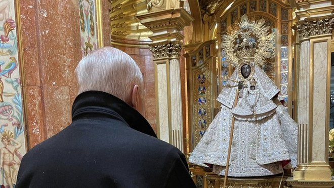 Cardenal Aguiar y la Virgen española de Guadalupe