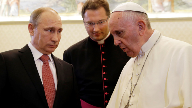Francisco y Vladimir Putin