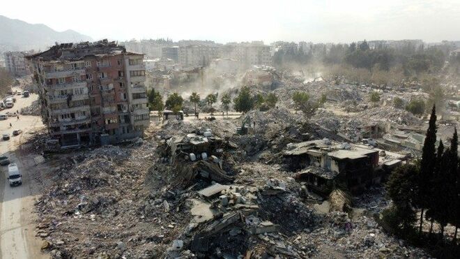 Casas destruidas en Hatay (Turquía)