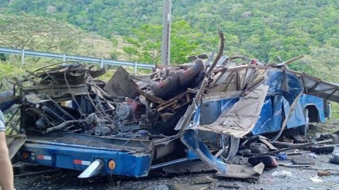 Autobús siniestrado en Panamá