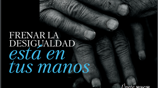 Cartel de la campaña de Manos Unidas