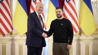 Biden y Zelenski, en Kiev