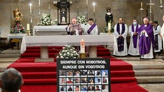 Julián Barrio, durante el funeral
