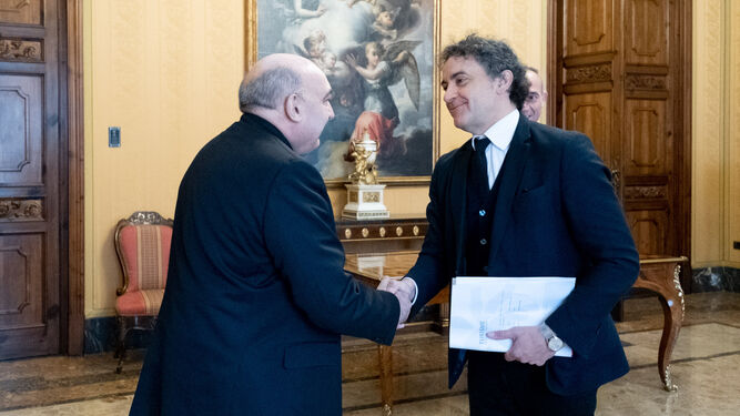Monseñor Benavent y Francesc Colomer