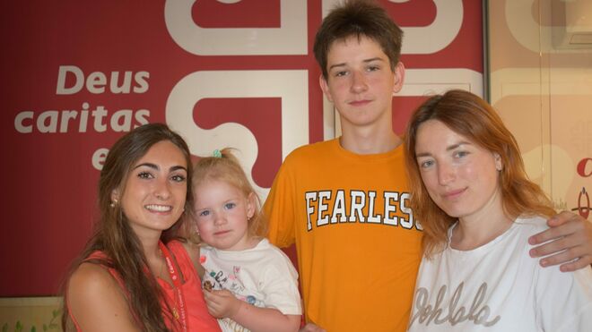 Una familia ucraniana acogida en España