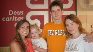 Una familia ucraniana acogida en España