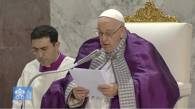 Francisco, durante la ceremonia