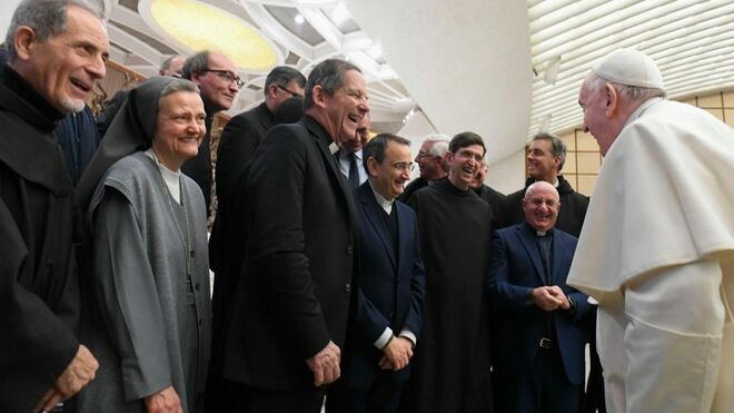 El Papa, con rectores de las universidades católicas