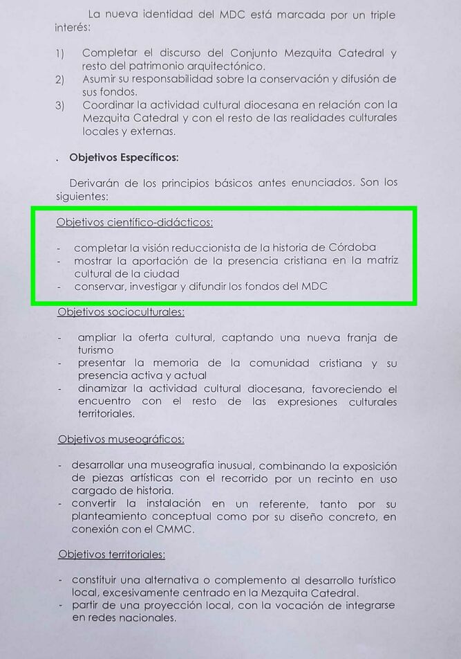 Documento del Obispado de Córdoba