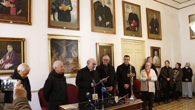Gerard Villalonga durante su primero saludo a sus diocesanos