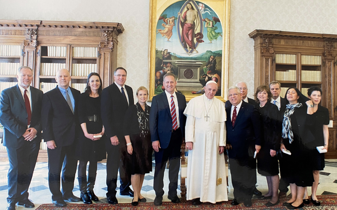 Francisco y directores de la sociedad bíblica americana