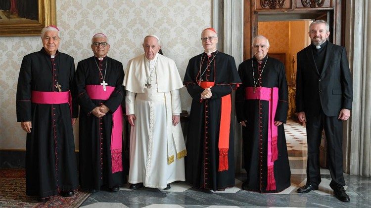 Presidencia-del-Celam-con-el-Papa-Francisco