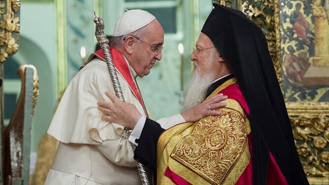 Francisco y el patriarca Bartolomé I