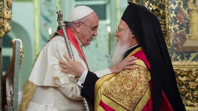 Francisco y el patriarca Bartolomé I