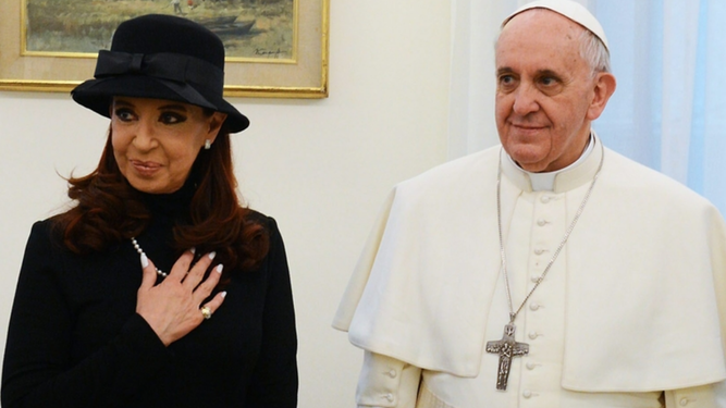 Papa Y Cristina Kirchner
