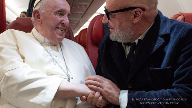 Gianfranco Rossi, con el Papa