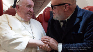 Gianfranco Rossi, con el Papa