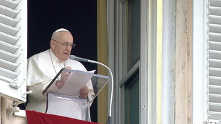 Francisco reza el Angelus con los fieles