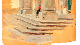 Detalle de una escalera. Joaquín Sorolla. Nota de color, 1885-1889. Museo Sorolla