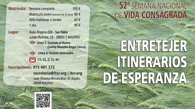 Cartel de la 52 Semana Nacional de Vida Consagrada