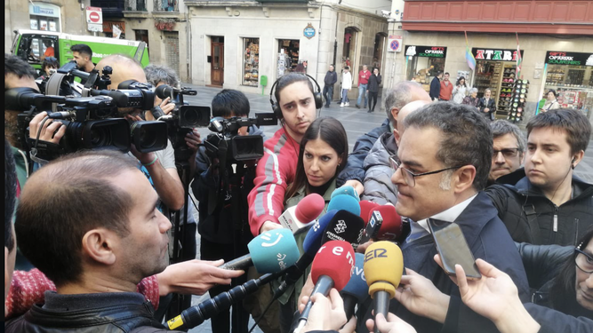 Juan Cuatrecasas, el día del acto oracional en la catedral de Bilbao