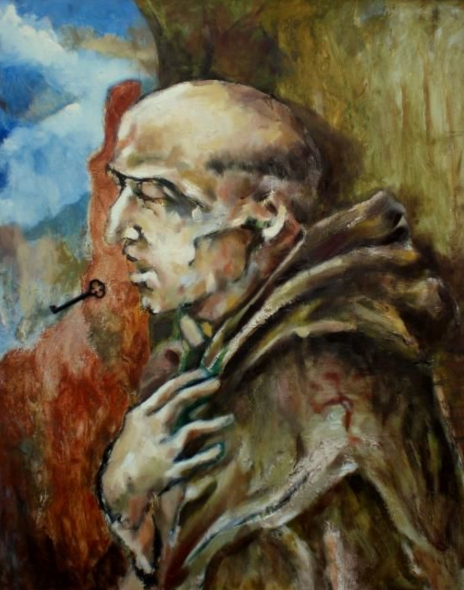 Fray Luis de Leon en éxtasis (2009). Pintura por Alexander Leal Cid