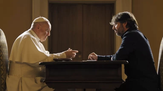 Jordi Évole entrevistando al Papa