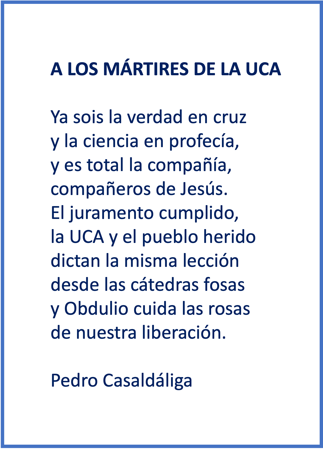 Mártires poema