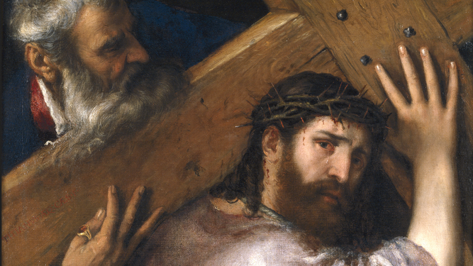 Jesús con la cruz a cuestas