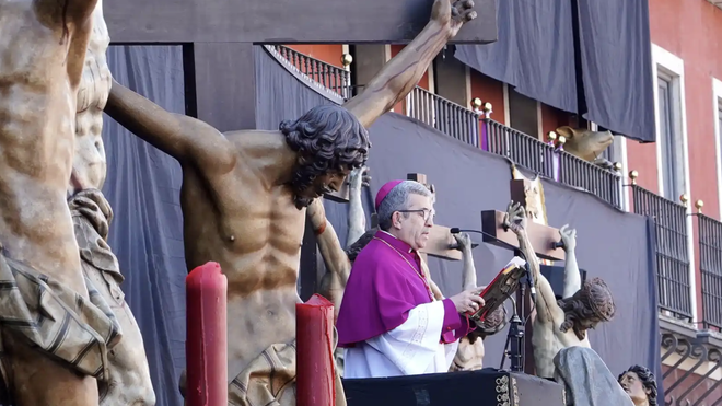 Luis Argüello, en el Sermón de las Siete Palabras