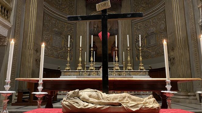 El Cristo yacente de la Iglesia española de Roma