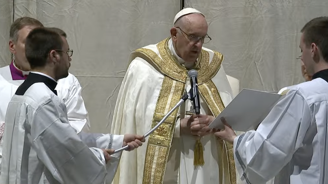 Francisco, en la Vigilia Pascual