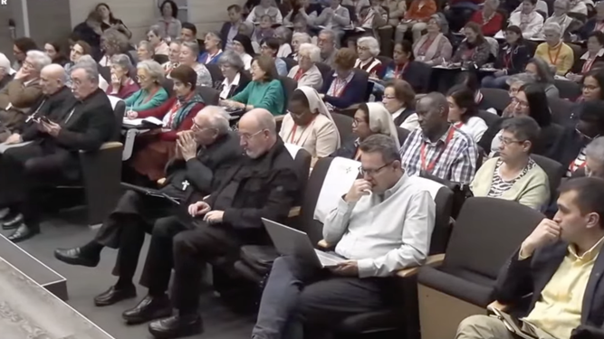 El cardenal Bocos y el obispo Luis Ángel de las Heras, entre los asistentes a la SNVC