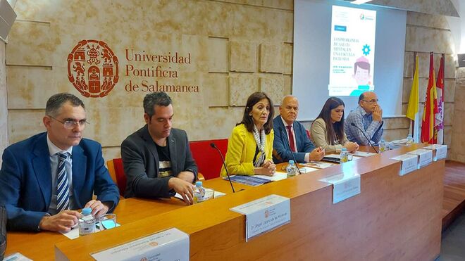 De izquierda a derecha: Carlos Roncero, Ángel Lozano, Luz Mª Fernández, Ángel Morín, María Hernández y Carlos Imaz