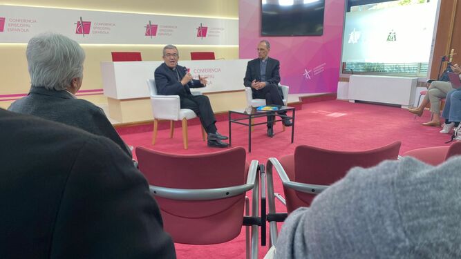 Argüello, durante el briefing de hoy