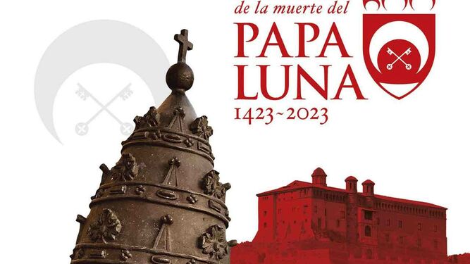 Cartel conmemorativo del VI centenario del Papa Luna