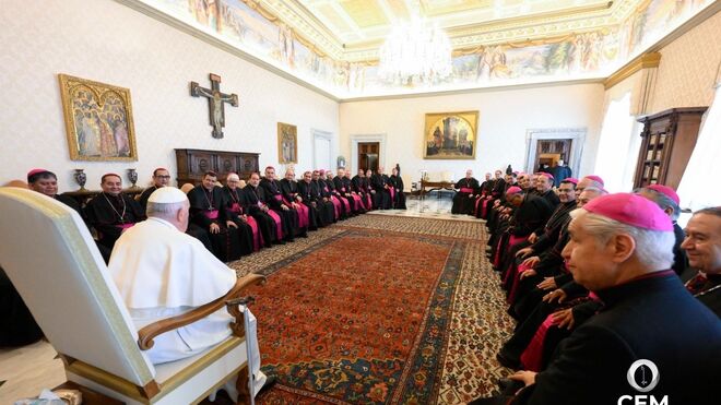 El Papa, con los obispos mexicanos
