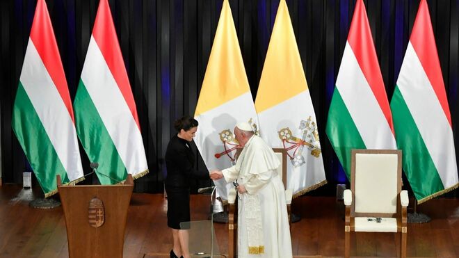 El Papa y la presidenta de Hungría
