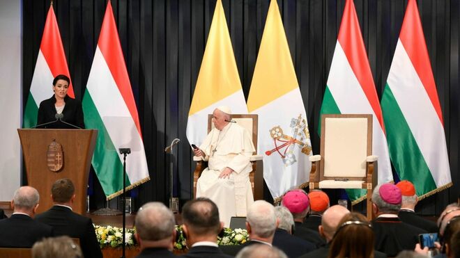 La presidenta húngara, con el Papa Francisco
