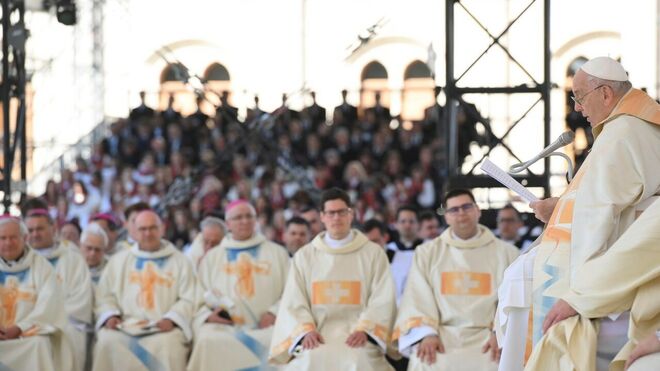 Francisco, durante la misa